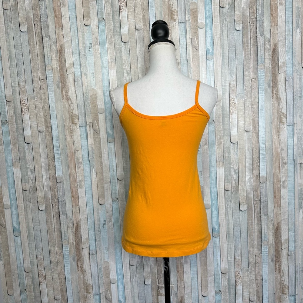 Vintage 90s S Bright Orange Green Painted Dragonfly Tank Top Cami Y2K Fairycore - Picture 5 of 6